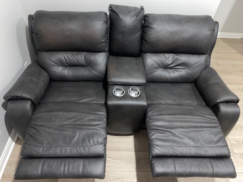 Real leather sofa - sofa, set