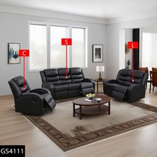 Black Faux Synthetic Leather