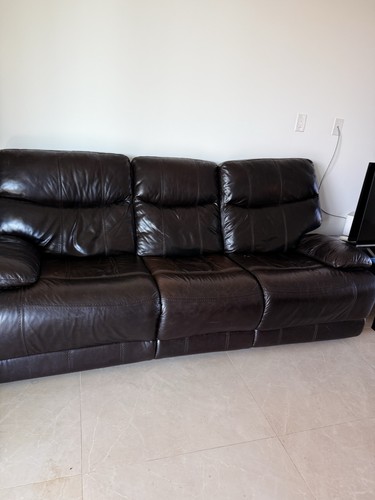 Dark brown leather manual - dark,
