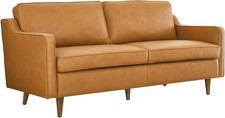 Tan Leather Sofa - Stylish